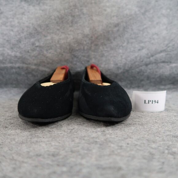 Eileen Fisher Shoes Womens 6 Flats Black Leather Posy Ballet Pointed Toe Career - Picture 3 of 16